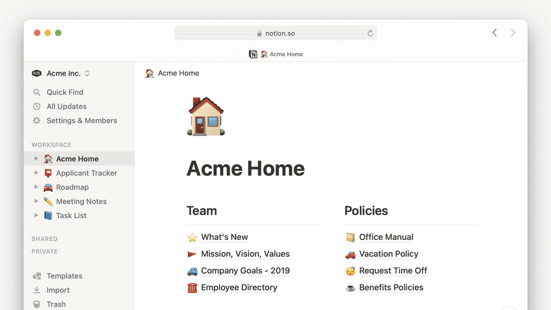Notion für Web